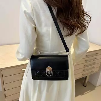 Популярная в этом году маленькая женская сумка 2024 года, новая персонализированная сумка-мессенджер через плечо, модная и простая в стиле маленькая квадратная сумка белый