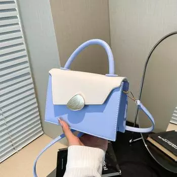 Популярная в этом году модная контрастная цветная сумка-мессенджер 2024 года, новая сумка-мессенджер в иностранном стиле, маленькая квадратная сумка чёрный