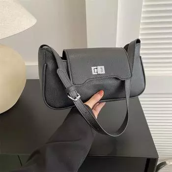 Популярная в этом году модная однотонная сумка-мессенджер через плечо для женщин 2024 года, зимняя новая повседневная корейская версия, маленькая квадратная сумка белый