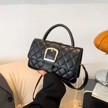 Популярная в этом году модная ретро-сумка для поездок на работу женская осенняя новинка 2024 года повседневная сумка нишевая сумка на одно плечо через подмышку чёрный