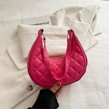 Популярная в этом году модная женская сумка через плечо с бриллиантами 2024 года, новая универсальная сумка через подмышку в корейском стиле с полумесяцем хаки