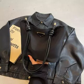 Популярная в этом году нейлоновая сумка для женщин большой вместимости, новинка 2024 года, летняя повседневная сумка-ведро через плечо бежевый