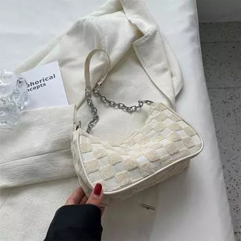 Популярная в этом году нишевая сумка для женщин. Весенняя новинка. Модная сумка через плечо INS, модная маленькая сумка. 22*7*14cm бежевый