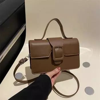 Популярная в этом году повседневная зимняя новая модная тенденция 2024 года в стиле ретро, переносная сумка через плечо под мышкой, женская тенденция коричневый
