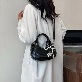 Популярная в этом году серебряная женская сумка 2024 года, новая легкая роскошная нишевая сумка-мессенджер высокого класса на лето белый