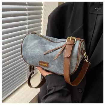 Популярная в этом году сумка Niche Boston, женская, летняя новинка 2024 года, контрастная повседневная сумка-подушка на одно плечо, сумка через плечо