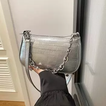 Популярная в этом году сумка-ниша с простым дизайном, на одно плечо, маленькая квадратная сумка, новинка 2024 года, женская сумка, сумка через плечо для поездок на работу чёрный