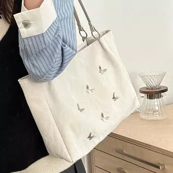 Популярная в этом году сумка-тоут с бабочкой, женская модная сумка через плечо, универсальная женская сумка для поездок на работу серебряный