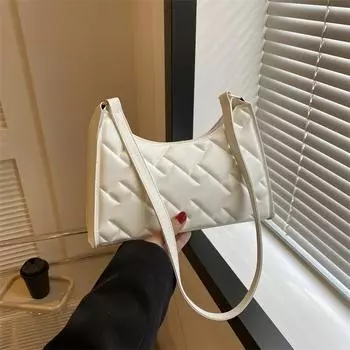 Популярная в этом году сумка женская зимняя 2024 новая иностранная модная сумка через плечо корейская версия простая сумка подмышкой женская сумка чёрный