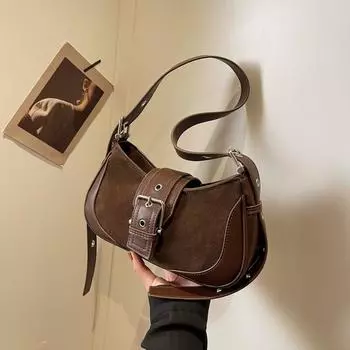 Популярная в этом году текстурированная нишевая сумка. Новинка 2023 года. Женская сумка. Осенне-зимняя универсальная сумка через плечо в стиле ретро. Сумка на одно плечо.