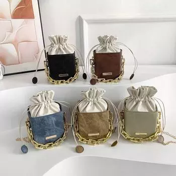 Популярная в этом году женская сумка 2024 года: новая женская сумка на цепочке, высококачественная и стильная, универсальная сумка через плечо, сумка-мешок