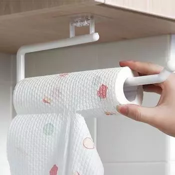 Популярная вешалка для салфеток, стойка для хранения на кухне, пластиковый держатель для рулонов бумаги, органайзер, настенная полка для полотенец S