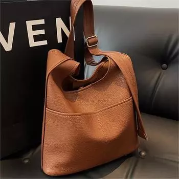 Популярная вместительная высококачественная сумка-тоут Sense для детей и мам, осенне-зимняя простая повседневная сумка через плечо для женщин чёрный