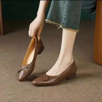 Популярная высококачественная женская обувь на каблуках, однотонная, без шнуровки, с манжетами, легкая, однотонная, женская обувь 35 бежевый