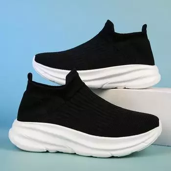 Популярная женская и мужская обувь. 2024 Новая мода. Легкая спортивная и повседневная обувь. Тренд универсальных кроссовок с сеткой. 36 чёрный