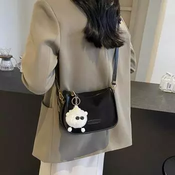 Популярная женская сумка Boston Bag осень/зима 2024 г. Новая роскошная ретро-сумка через плечо Niche Crossbody Bag Trend бордовый