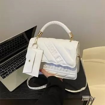 Популярная женская сумка для матери и ребенка 2024 года, новая весенняя сумка-мессенджер высокого класса с надписью, модная иностранная сумка через плечо чёрный