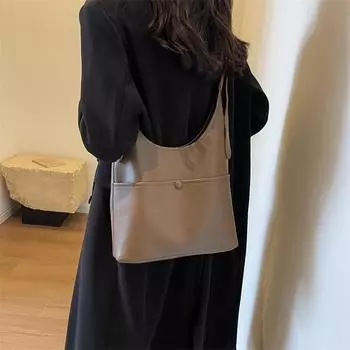 Популярная женская сумка для поездок на работу на осень и зиму 2023 года, новая сумка через плечо на одно плечо, повседневная сумка-тоут в стиле ретро большой вместимости