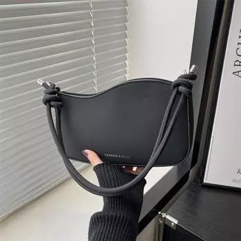 Популярная зимняя универсальная сумка через плечо, темпераментная простая однотонная женская сумка красный