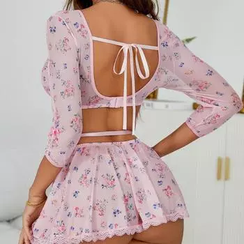 Популярное эротическое нижнее белье комплект из двух частей сексуальная эротическая пижама пижама S