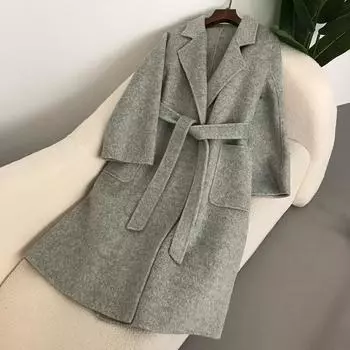 Популярное классическое женское шерстяное пальто M star на осень и зиму, высококачественное двухстороннее кашемировое пальто, высококачественное пальто S
