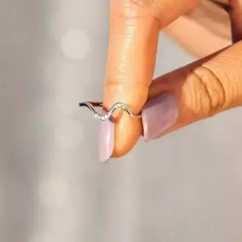 Популярное минималистичное кольцо-волна с приливами и отливами, модное женское кольцо с водной рябью и ветром, одно изделие отправлено от имени других. No. 6 серебряный