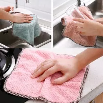 Популярное мягкое антипригарное масло многоцветное чистящее средство для стола Бытовая впитывающая вода супер абсорбент Удобное домашнее полотенце с рисунком в виде ананаса Light Pink