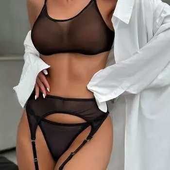 Популярное нижнее белье сетка сборка перспектива сексуальный удобный универсальный S