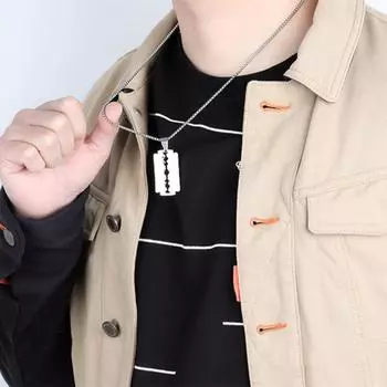 Популярное ожерелье с подвесками, индивидуальное гипоаллергенное украшение на шею серебро белый