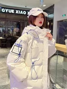 Популярное зимнее женское новое модное пальто, куртка из хлопка, свободная одежда из хлопка S чёрный