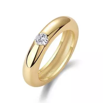 Популярное золотое кольцо премиум-класса 925 пробы из серебра для детей, не выцветает на ветру, кольцо с муассанитом US No. 5