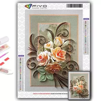 Популярные 5D Diy вышивка крестиком цветы живопись полная дрель набор для вышивки крестом Наклейка на стену домашний декор Full Round 20X30CM