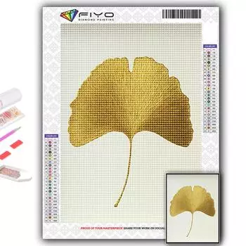 Популярные 5D Diy вышивка крестом листья гинкго живопись полная дрель набор для вышивки крестом настенная наклейка домашний декор Full Round 20X30CM