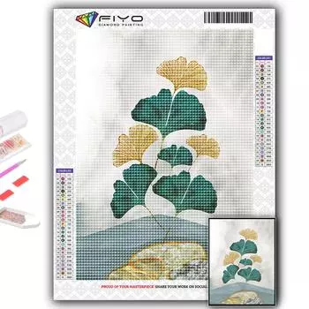 Популярные 5D Diy вышивка крестом листья гинкго живопись полная дрель набор для вышивки крестом настенная наклейка домашний декор Full Round 20X30CM