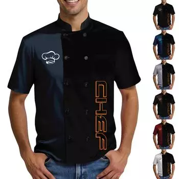 Популярные элементы принта шеф-повара мужская униформа шеф-повара L чёрный