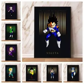 Популярные аниме-плакаты с семью персонажами Dragon Ball, настенные наклейки для подвешивания рождественских подарков, высококачественные репродукции 21cm30cm NoFrame