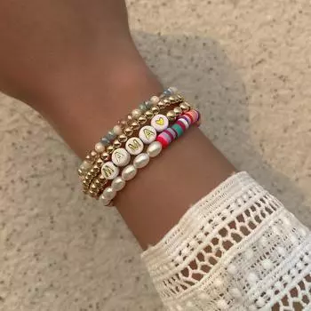 Популярные браслеты, браслеты из бисера, контрастные простые браслеты, праздничные подарки из бисера для меньшинств, сложенные вручную, веревочные. белый