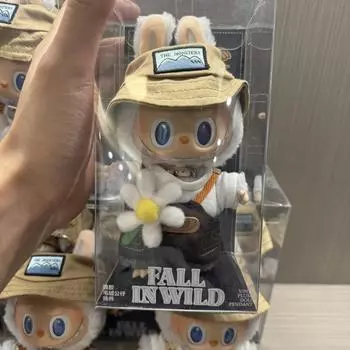 Популярные брелоки для ключей Labobo Fall In Wind Home, модные, крутые, из мягкого винила, плюшевая кукла-подвеска, милые мультяшные персонажи, брелоки Bubble Mart для сумок .