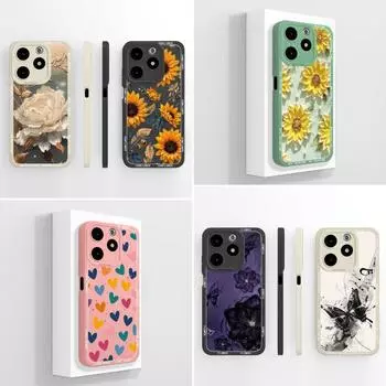 Популярные чехлы Sunflowers для Itel A70 A80 A60 A60S A50 A50C A18S A06 A05S A04 Эстетичный дизайн Мягкий тонкий силиконовый противоударный защитный чехол для Itel Capas itel A70