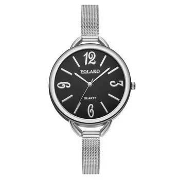 Популярные цифровые женские часы женские часы Milan с сетчатым ремешком кварцевые часы девушка заводские товары чёрный