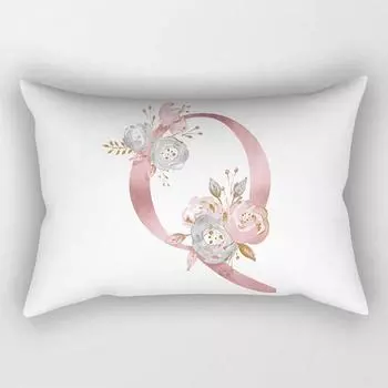 Популярные цветы английский алфавит наволочка наволочка 26 букв украшение дома 30*50 см 1 шт.