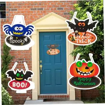 Популярные деревянные поделки для украшения вечеринки на Хэллоуин Летучая мышь Тыква Паук Декоративный фестиваль для декоративных аксессуаров