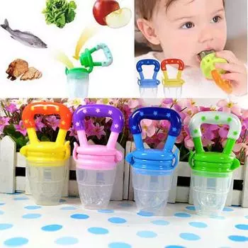 Популярные детские фрукты и овощи сетчатый мешок для фруктов музыкальная силикон прикорм жевательная еда детские подарки случайный цвет столовая посуда кормление ребенка L
