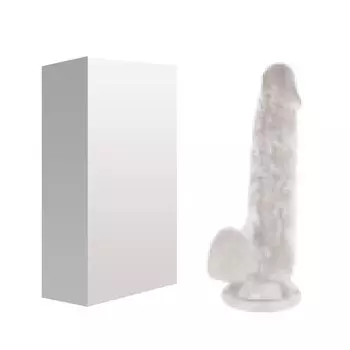 Популярные дилдо длина глубина диаметр Прозрачный взрослый взрослый с сильной присоской двухслойный безопасный ручное управление [Всего 20см, 13см, 4см] дилдо,