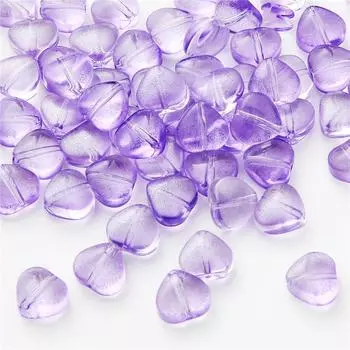 Популярные DIY высококачественные бусины-разделители цвета AB для волос, горячая распродажа, свободные стеклянные бусины в форме сердца для изготовления ювелирных изделий, браслетов ручной работы, сережек, бусины 8 мм Purple