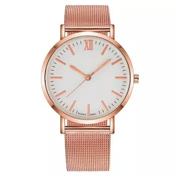 Популярные европейские и американские модные простые мужские часы мужские часы миланские кварцевые часы с сетчатым ремешком мужские чёрный