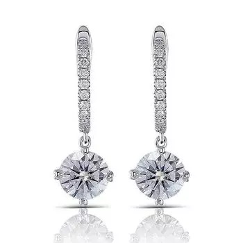 Популярные европейские и американские серьги, модные серьги с кристаллами Ol Super Flash, женские серьги с микроинкрустацией цирконом, крючки для ушей