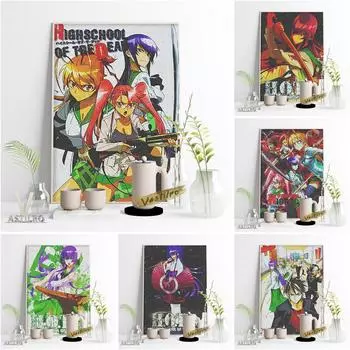 Популярные комиксы High School Deadly, комиксы, плакаты, искусство японской аниме-печати, живопись маслом, креативный подарок отаку 21cm30cm NoFrame