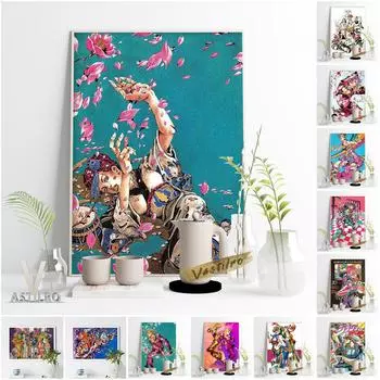 Популярные комиксы, комиксы, плакаты, персонажи японского аниме, печатные настенные наклейки «Странные приключения ОДжо» 21cm30cm NoFrame