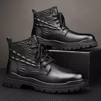 Популярные кожаные ботинки Martin на шнуровке, мужские весенние и осенние ботинки 38